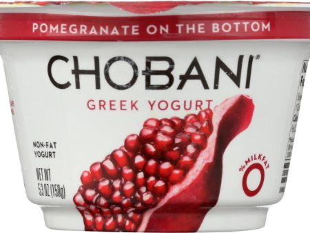 CHOBANI: Greek Yogurt Pomegranate on the Bottom Non-Fat, 5.3 oz Supply