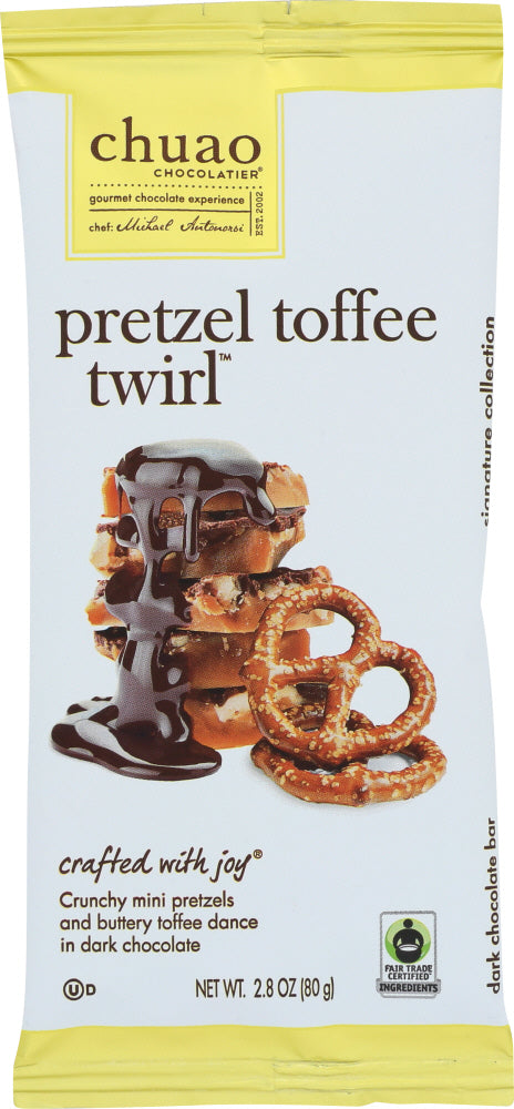 CHUAO CHOCOLATIER: Chocolate Bar Pretzel Toffee Twirl, 2.8 oz For Cheap