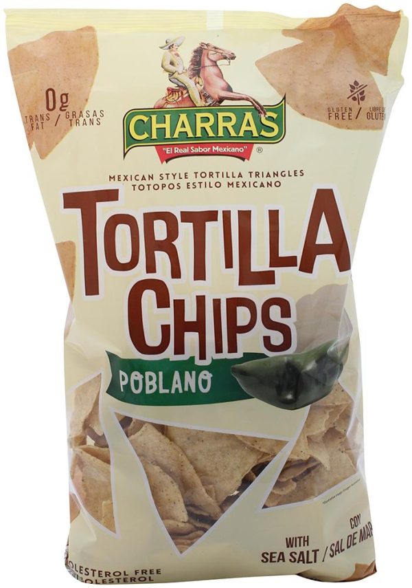 CHARRAS: Poblano Tortilla Chips, 12 oz Online