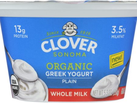 CLOVER SONOMA: Organic Whole Milk Plain Greek Yogurt, 5.30 oz Cheap