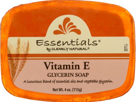 CLEARLY NATURAL: Vitamin E Pure And Natural Glycerine Soap, 4 oz Online Sale