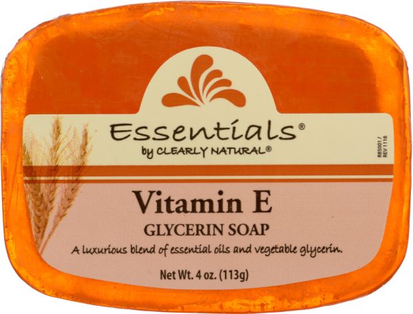 CLEARLY NATURAL: Vitamin E Pure And Natural Glycerine Soap, 4 oz Online Sale