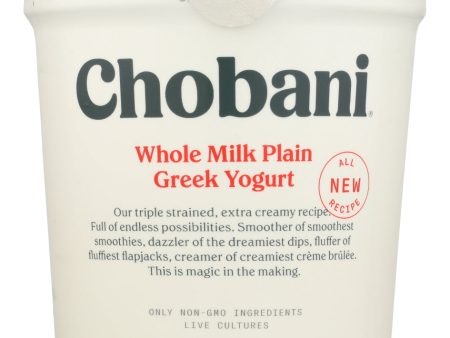 CHOBANI: 4% Whole Fat Plain Greek Yogurt, 32 oz Hot on Sale