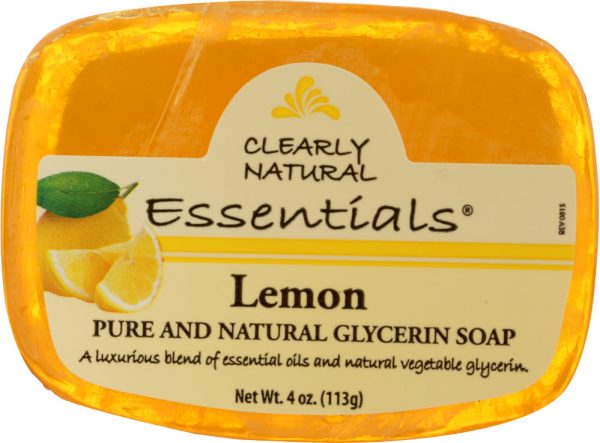 CLEARLY NATURAL: Lemon Pure And Natural Glycerine Soap, 4 oz For Cheap