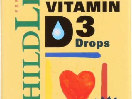 CHILDLIFE: Essentials Organic Vitamin D3 Drops Berry Flavor 400 IU, 0.338 oz Online Hot Sale