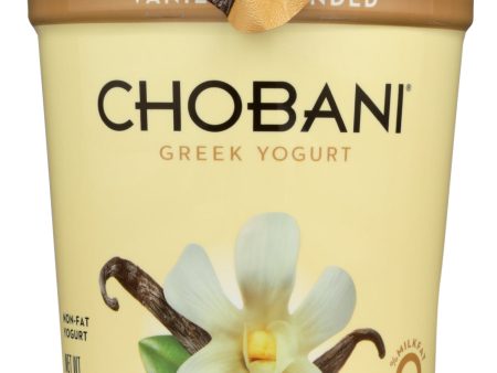 CHOBANI: Greek Yogurt Non-Fat Vanilla Blended, 32 oz Sale