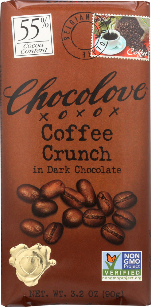 CHOCOLOVE: Dark Chocolate Bar Coffee Crunch, 3.2 oz Sale