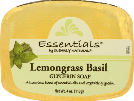 CLEARLY NATURAL: Soap Bar Glycerin Lemongrass Basil, 4 oz For Discount