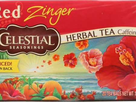 CELESTIAL SEASONINGS: Red Zinger Herbal Tea Caffeine Free, 20 bg Online Sale