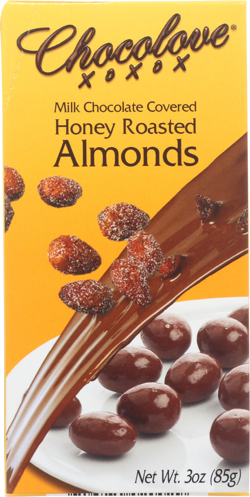 CHOVOLOVE: Milk Chocolate Covered Honey Roasted Almonds, 3 oz Online now