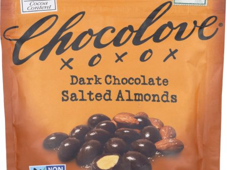 CHOCOLOVE: Dark Chocolate Salted Almonds, 4.5 oz Hot on Sale