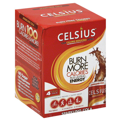 CELSIUS: Live Fit Sparkling Cola Pack of 4, 48 oz Discount