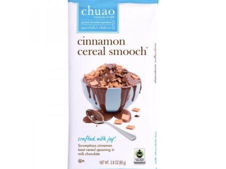 CHUAO CHOCOLATIER: Chocolate Bar Milk With Cinnamon Cereal, 2.8 oz Online now