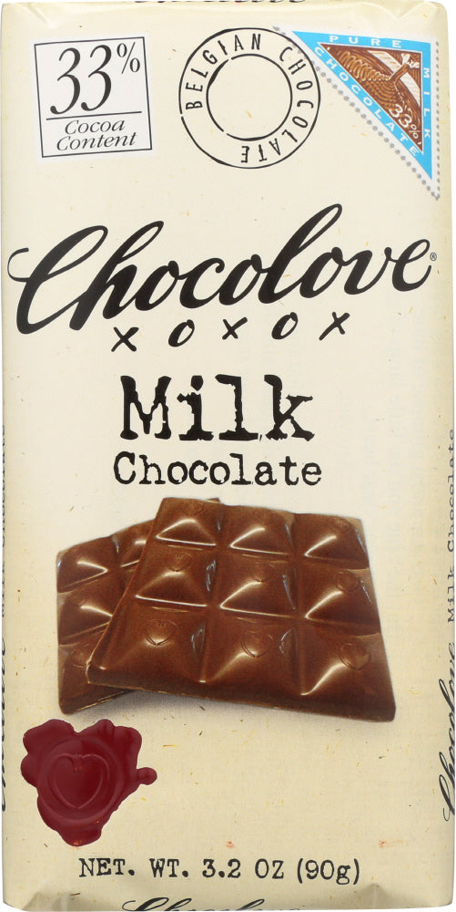 CHOCOLOVE: Milk Chocolate Bar, 3.2 oz Hot on Sale