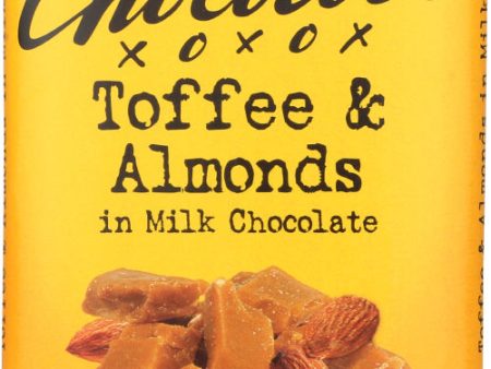 CHOCOLOVE: Toffee & Almonds In White Chocolate, 3.2 oz Online now