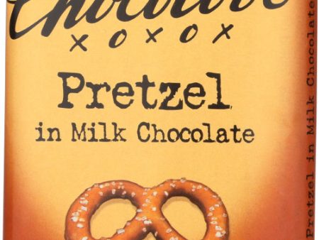 CHOCOLOVE: Pretzel In Milk Chocolate Bar, 2.9 oz Fashion