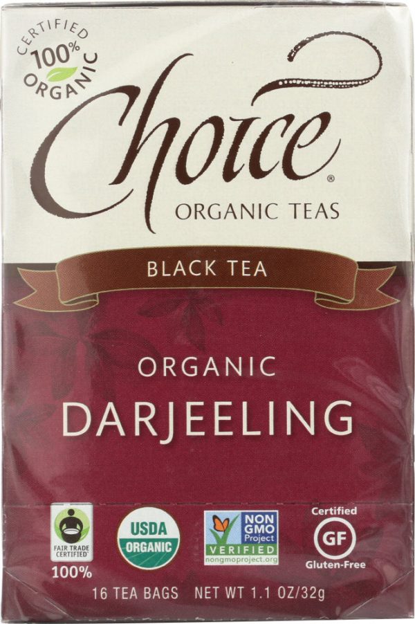 CHOICE TEA: Organic Tea Darjeeling Fair Trade Certified, 16 bg on Sale