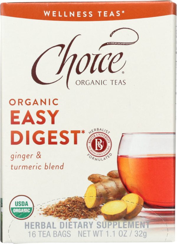 CHOICE TEA: Organic Easy Digest Tea, 16 bg Sale