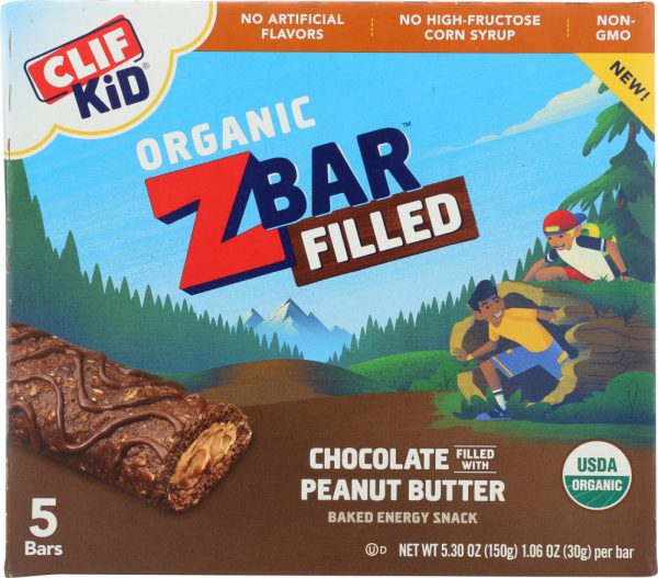 CLIF KID: Bar Filled Chocolate Peanut Butter, 5.3 oz Hot on Sale