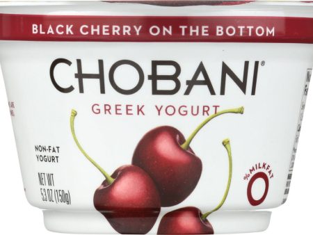 CHOBANI: Non-Fat Black Cherry on the Bottom Greek Yogurt, 5.3 oz For Cheap