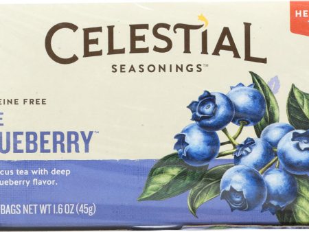 CELESTIAL SEASONINGS: True Blueberry Herbal Tea Caffeine Free, 20 bg Online now