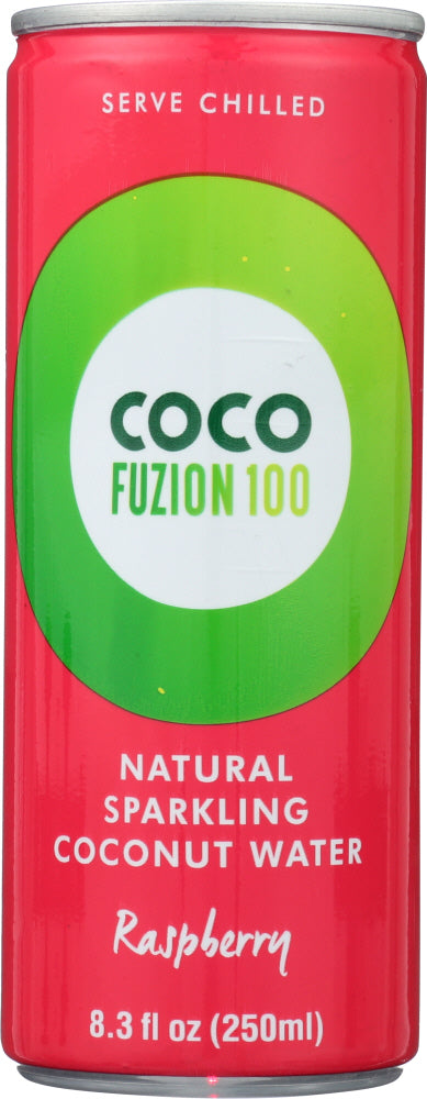 COCO FUZION 100: Natural Sparkling Coconut Water Raspberry, 8.3 oz Fashion