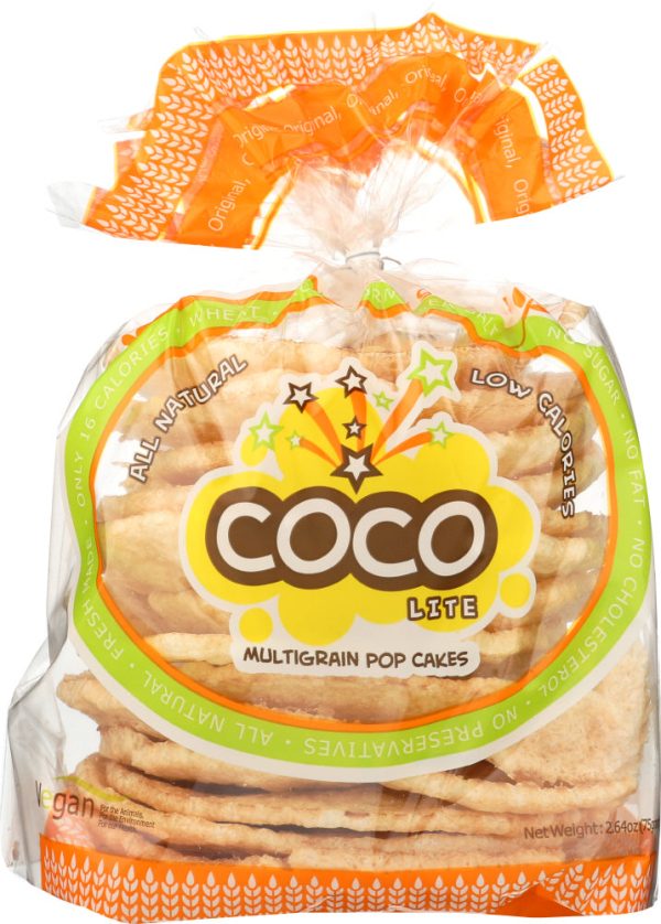 COCO LITE: Multigrain Pop Cake Original, 2.64 oz For Discount