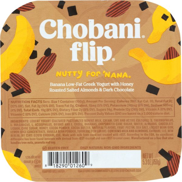 CHOBANI: Nutty for Nana Flip Yogurt, 5.30 oz Hot on Sale