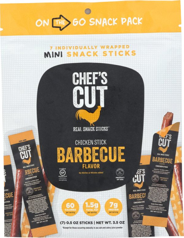 CHEFS CUT: Chicken Mini Snack Sticks Barbecue, 3.5 oz Supply