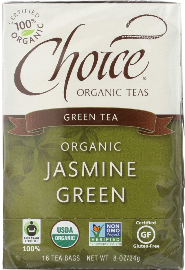 CHOICE TEA: Organic Jasmine Green Tea, 16 bg Sale