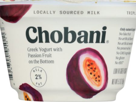 CHOBANI: Greek Yogurt Passion Fruit, 5.30 oz Discount