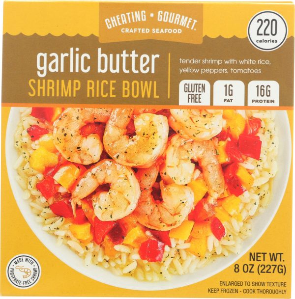 CHEATING GOURMET: Garlic Butter Shrimp Rice Bowl, 8 oz Supply