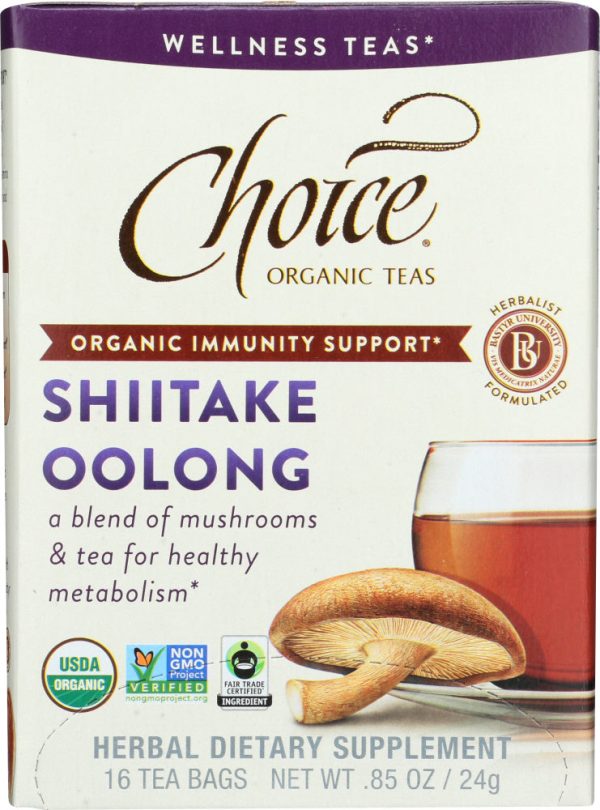 CHOICE TEA: Shiitake Oolong Mushroom Organic, 16 bg Online Sale