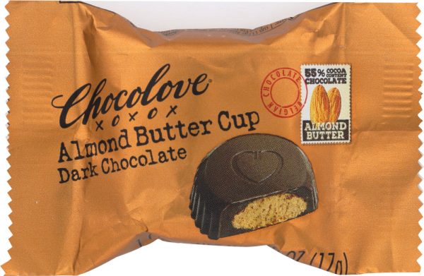 CHOCOLOVE: Almond Butter Cups Dark Chocolate, 0.6 oz Online