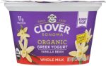 CLOVER SONOMA: Organic Whole Milk Vanilla Bean Greek Yogurt, 5.30 oz Online now