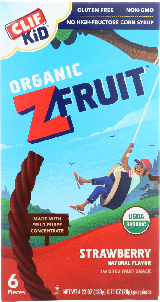 CLIF KID: Organic ZFruit Rope Strawberry 6 Pieces, 4.2 oz Cheap