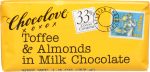 CHOCOLOVE: Toffee & Almonds In Milk Chocolate Bar, 1.3 oz Hot on Sale