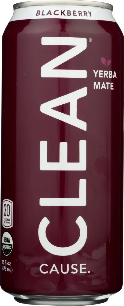 CLEAN CAUSE: Sparkling Yerba Mate Tea Blackberry, 16 fl oz Online now