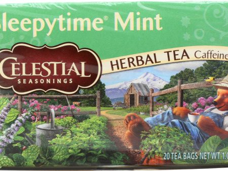 CELESTIAL SEASONINGS: Sleepytime Mint Tea Pack of 20, 1 oz For Sale