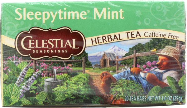 CELESTIAL SEASONINGS: Sleepytime Mint Tea Pack of 20, 1 oz For Sale