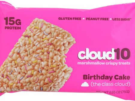 CLOUD10: Birthday Cake Marshmallow Crispy Bar, 2.65 oz Hot on Sale