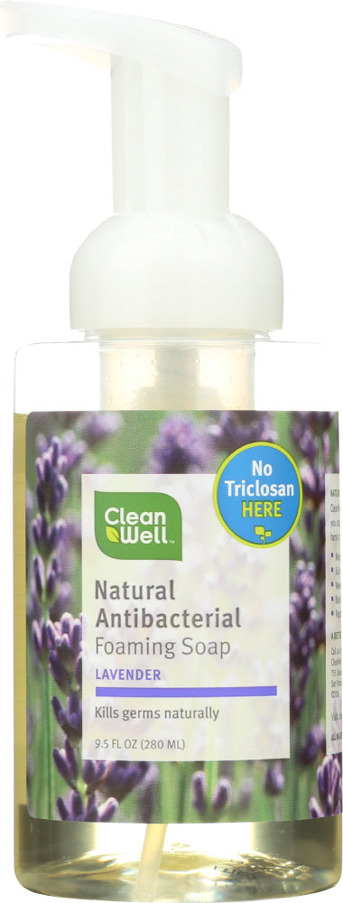 CLEAN WELL: Natural Antibacterial Foaming Handsoap Lavender, 9.5 oz Online now