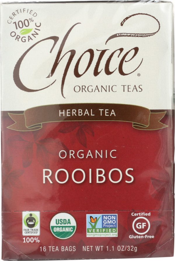 CHOICE ORGANIC TEAS: Organic Rooibos Herbal Tea 16 Tea Bags, 1.27 Oz Discount