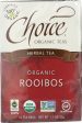 CHOICE ORGANIC TEAS: Organic Rooibos Herbal Tea 16 Tea Bags, 1.27 Oz Discount