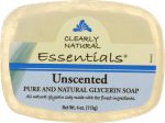 CLEARLY NATURAL: Unscented Pure And Natural Glycerine Soap, 4 oz on Sale