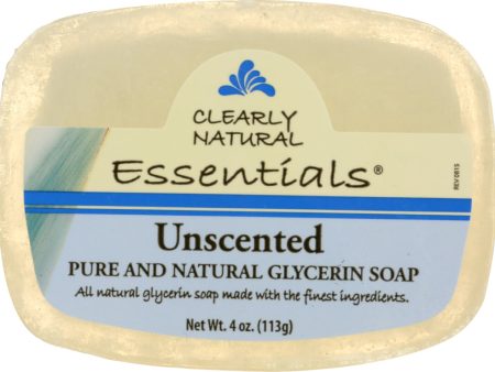 CLEARLY NATURAL: Unscented Pure And Natural Glycerine Soap, 4 oz on Sale