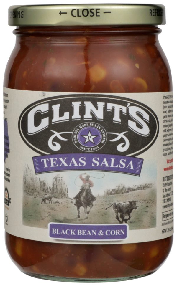 CLINTS: Salsa Black Bean & Corn, 16 oz Fashion