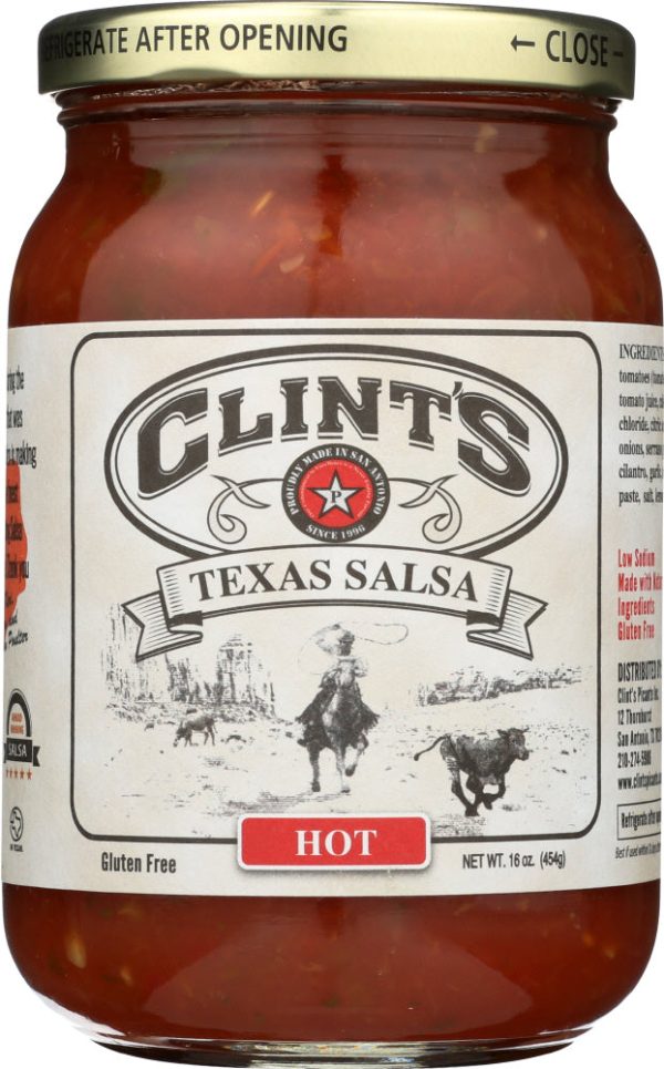 CLINT S: Texas Salsa Hot, 16 oz Cheap