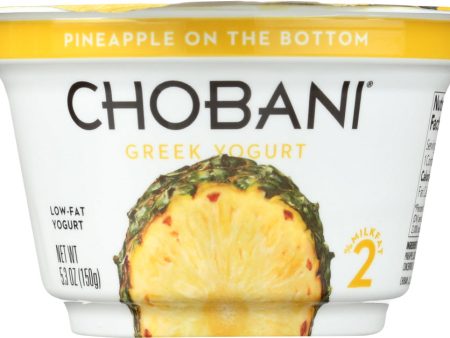 CHOBANI: Greek Yogurt Pineapple on the Bottom Low-Fat, 5.3 oz on Sale