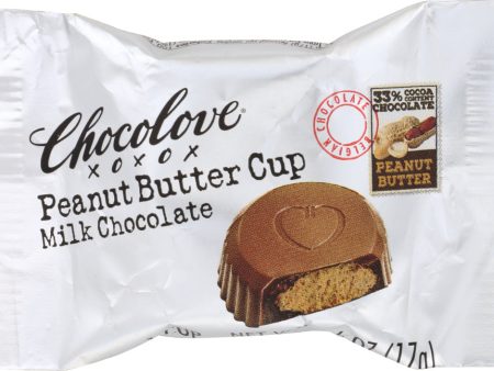 CHOCOLOVE: Peanut Butter Cups Milk Chocolate, 0.6 oz Online now